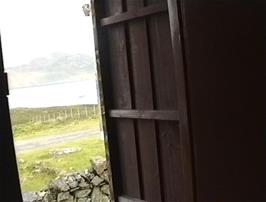 Our annexe dormitory at Raasay YH, open to the wilderness outside